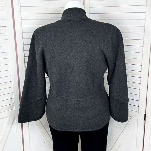 Alfani Bell Sleeve Collared Cardigan Jacket Charcoal Grey XL - Picture 5 of 14